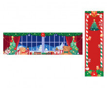 해피 메리 크리스마스 가로 세로 배너 (문구없음)