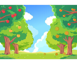 과수원 배경