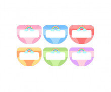 기저귀 이름표 (무지개)