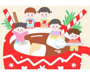 겨울 코코아 배경 