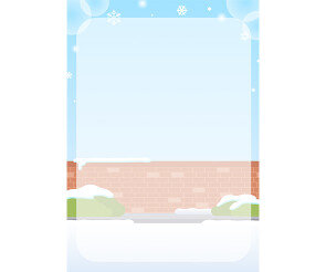 겨울 담벼락 테두리