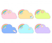 무지개 구름 이름표