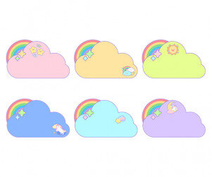 무지개 구름 이름표