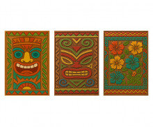 하와이 목각 장식