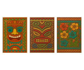 하와이 목각 장식