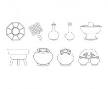 궁중요리 도구 색칠 모음