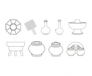 궁중요리 도구 색칠 모음