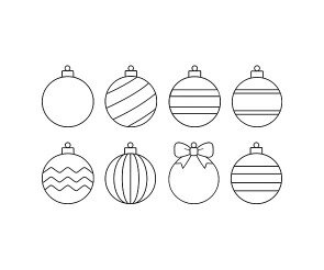 크리스마스 오너먼트 (트리장식) 색칠 모음1