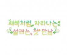 새싹처럼 자라나는 설레는 첫 만남 레터링