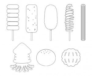 휴게소 간식 색칠 모음