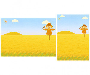 가을 논밭 배경