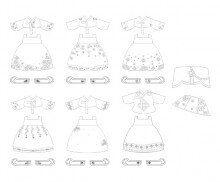 여자 한복 색칠 모음