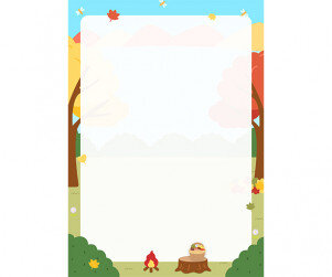 가을 숲 테두리