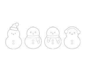 눈사람 색칠 모음