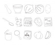 김장 재료와 도구 색칠 모음