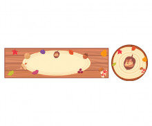 가을 열매 가게 간판 (문구없음)