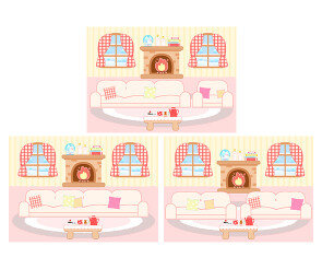 겨울 포근한 집 배경