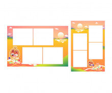 새해 붉은 말 네컷