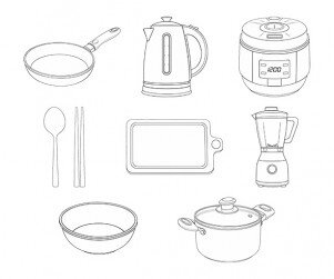 주방도구 색칠 모음