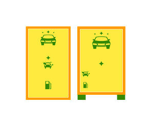 자동 세차장 간판(문구없음)