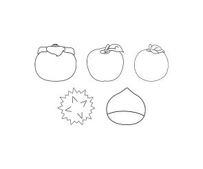 가을 열매 색칠 모음