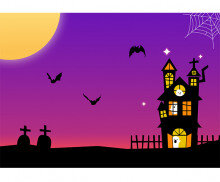 할로윈 꼬마유령의 집 배경