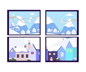 계절 창문 만들기 (겨울)