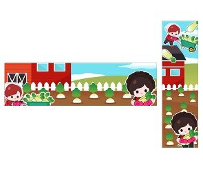 무를 뽑아요 가로 세로 배너(문구없음)