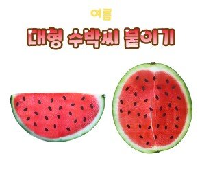 대형 수박씨 붙이기