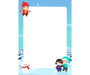 겨울 호수 스케이트장 테두리