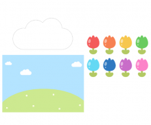 출석판(튤립)(문구없음)