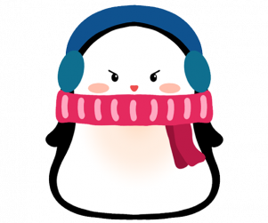 귀마개 한 펭귄