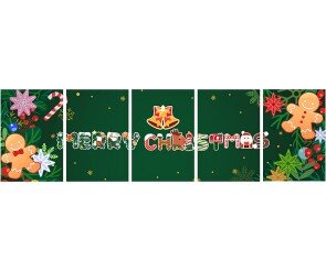 Merry Christmas 쿠키 가로 배너 만들기