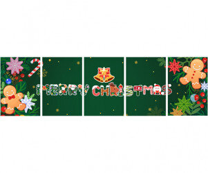 Merry Christmas 쿠키 가로 배너 만들기