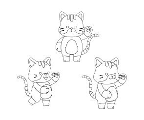 고양이 색칠 모음