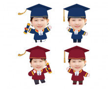 졸업하는 아이 합성이미지