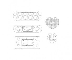 캐릭터 반창고 색칠 모음