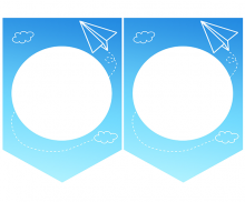 [개별도안] 종이 비행기 날리기 가랜드