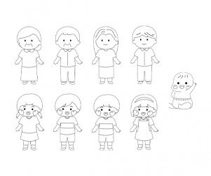 가족 색칠 모음