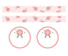 카네이션 띠지 라벨