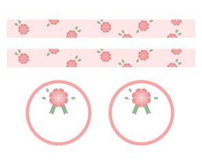 카네이션 띠지 라벨