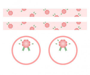 카네이션 띠지 라벨