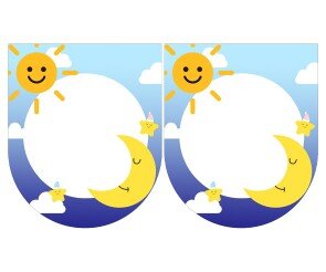 [개별도안] 햇님과 달님 놀이 가랜드