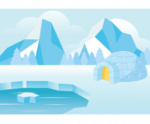 빙하 배경 (동물 없음)