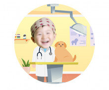 동물병원 의사 합성 라벨