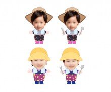 새참 먹는 농부 합성이미지