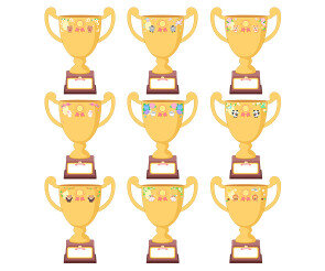 최고의 어린이 트로피(문구없음)