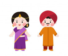 인도 전통의상 입은 아이