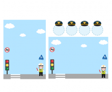 안전 교육판(경찰)(문구없음)