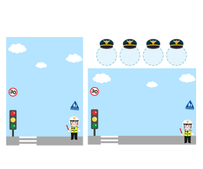 안전 교육판(경찰)(문구없음)